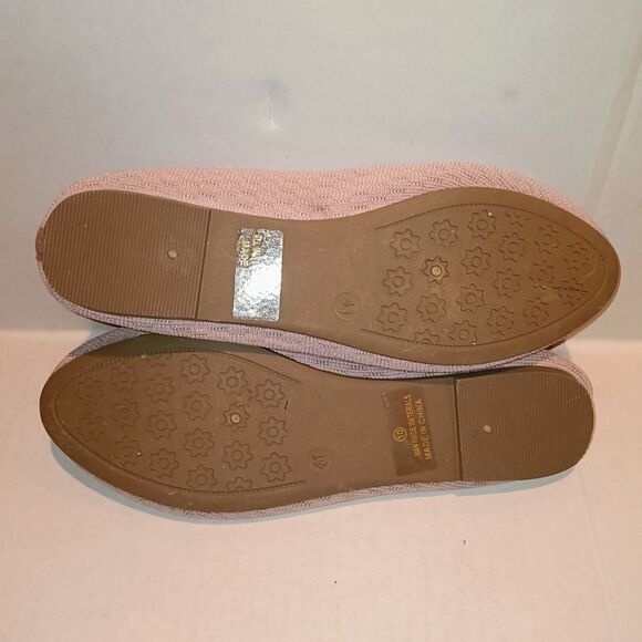 Sobeyo Sweater Soft Ballet Flats-Size 10-Pink-Breathable-Soft Foldable Sole - Picture 7 of 8
